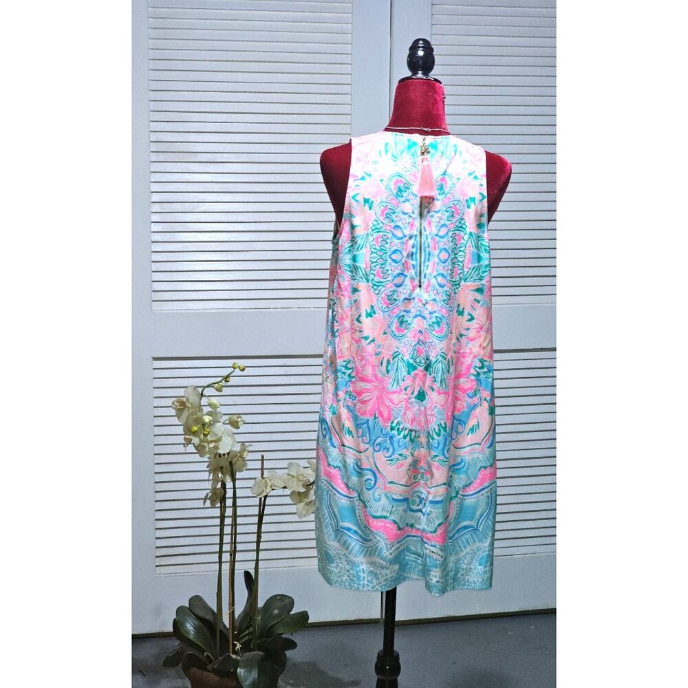 Lilly Pulitzer Women's Multicolor Cotton Kelby Shift Dress Hot Tamale Sz 6 2451 - Picture 4 of 14